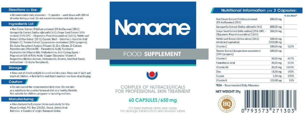 nonacne-product-label